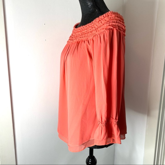 WHBM Layered Peach Top - Picture 9 of 11